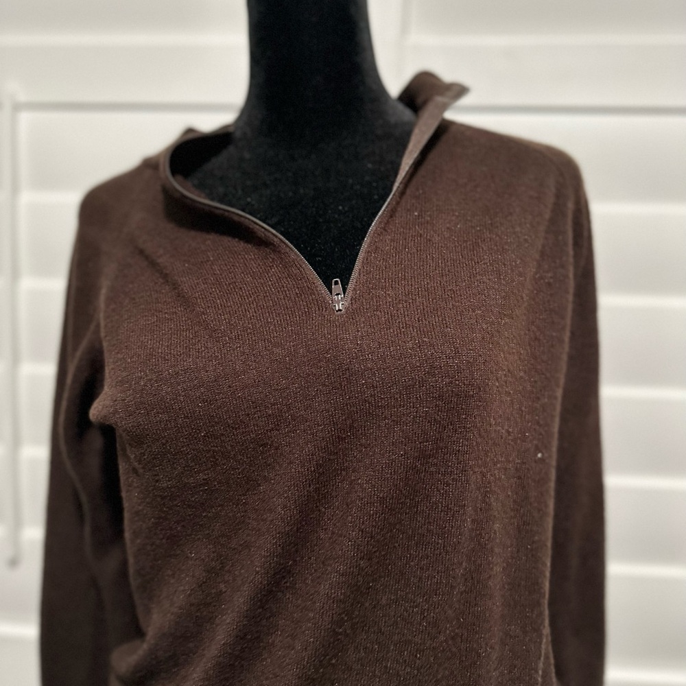 Brown Sweater Zip Up